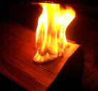 onfire1sm Now you can build a fire in your fireplace with much less effort and waste of recyclable materials.
