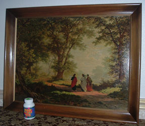 I was amazed at how well jigsaw-puzzle glue restored the protective covering on an old print of The Journey to Emmaus.