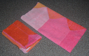 To get multiple cleaning surfaces, fold the flattened terrycloth tube into thirds and simply turn a fresh side out whenever necessary.