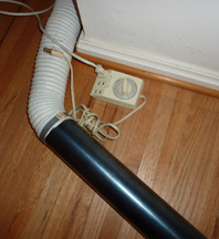 Exhaust hose connection