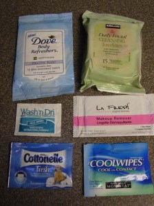Premoistened wipes are almost always worth packing on your trip.