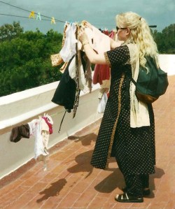 On the roof of a women’s college dorm in Bangalore, India, my daughter’s clothes dried in a very short time thanks to bright sunshine and a brisk breeze.